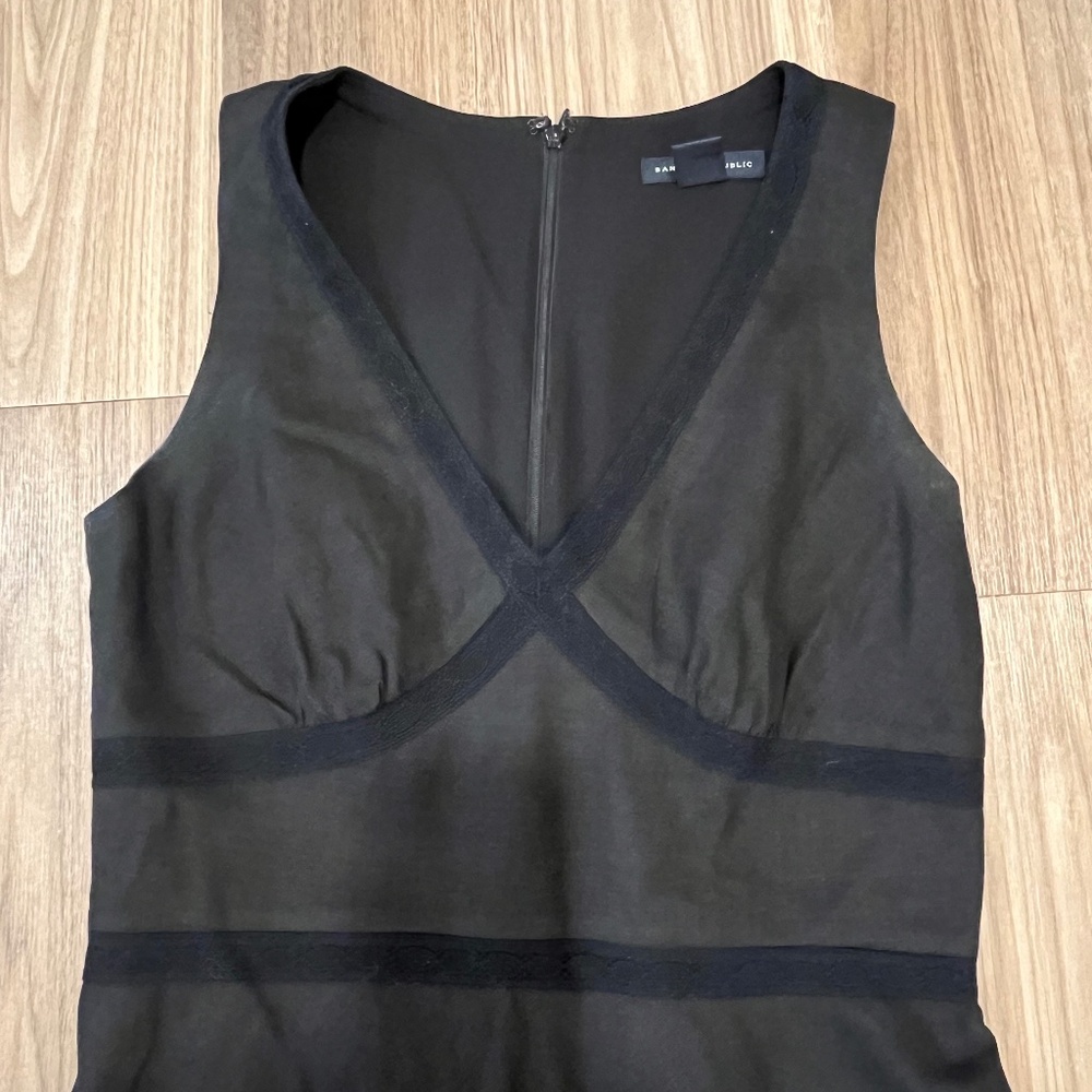 Black Linen Blend Dress EUC